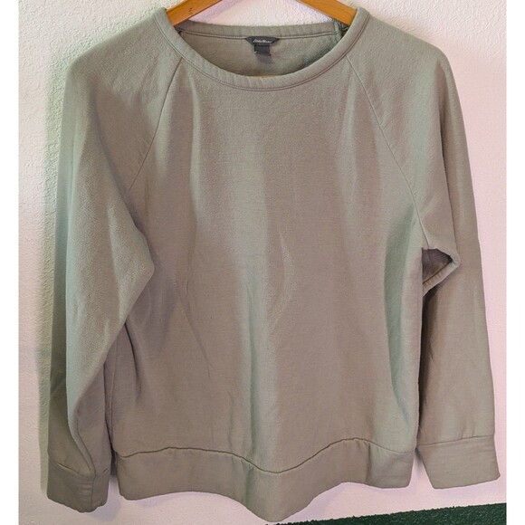 Eddie Bauer Sweater Women's size M Medium Olive Green Pullover Long Sleeve (746m - Picture 1 of 4